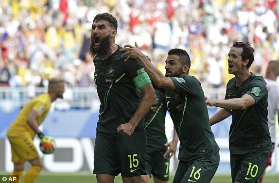 Australia giành điểm đầu tiên ở World Cup 2018 nhờ VAR - ảnh 15