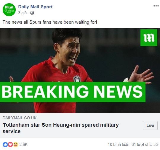Báo Anh nói gì sau màn ‘trốn nghĩa vụ’ của Son Heung Min? - ảnh 2