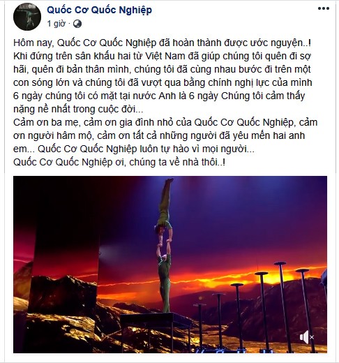 Anh em Cơ - Nghiệp nói lời cảm ơn đã hoàn thành ước nguyện - ảnh 1