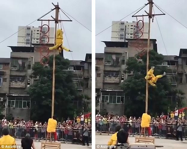 'Thót tim' khi Tôn Ngộ Không 'đời thật' ngã xuống đất từ độ cao 10m - ảnh 1