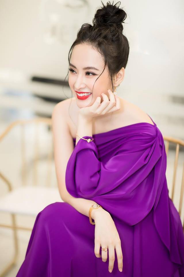 Angela Phương Trinh mặc đầm tím lệch vai, khoe làn da trắng ngần - ảnh 8