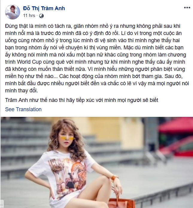 Trâm Anh lần đầu tiết lộ lí do bị 'cạch mặt' ở 'Nóng cùng World Cup' - ảnh 2