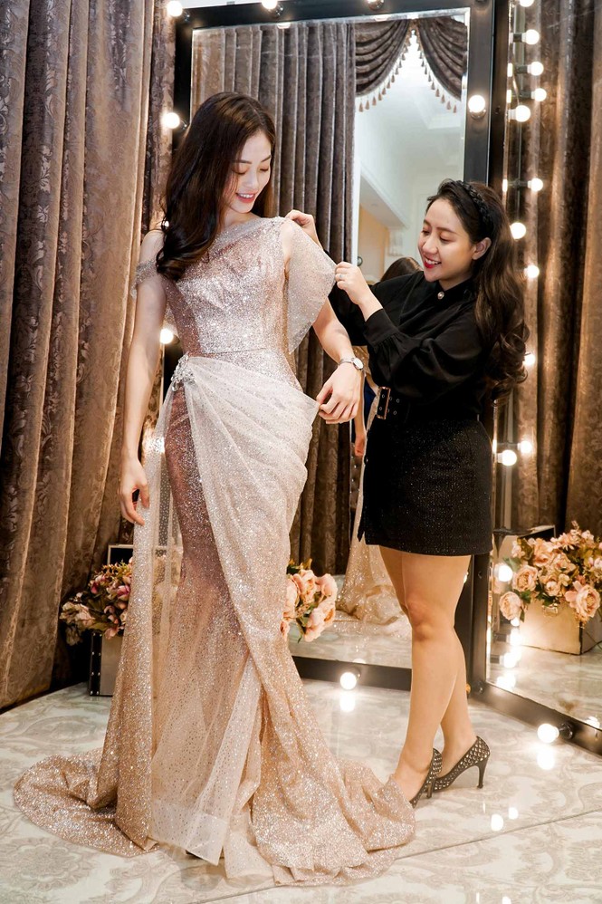 Á hậu Phương Nga đẹp hút hồn khi đi thử đồ chuẩn bị cho Miss Grand - ảnh 3