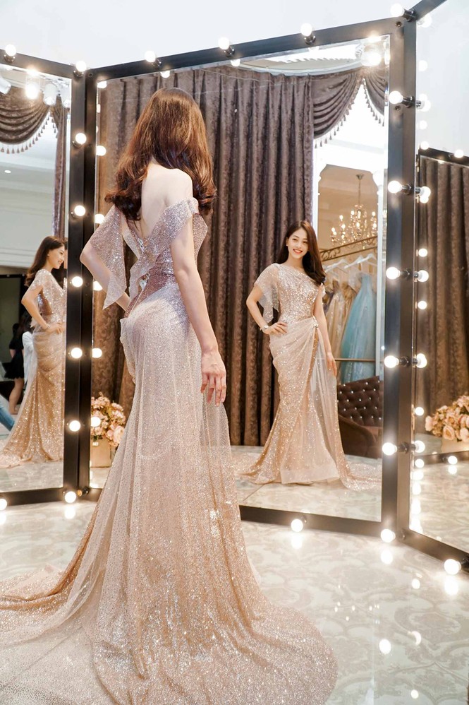 Á hậu Phương Nga đẹp hút hồn khi đi thử đồ chuẩn bị cho Miss Grand - ảnh 7