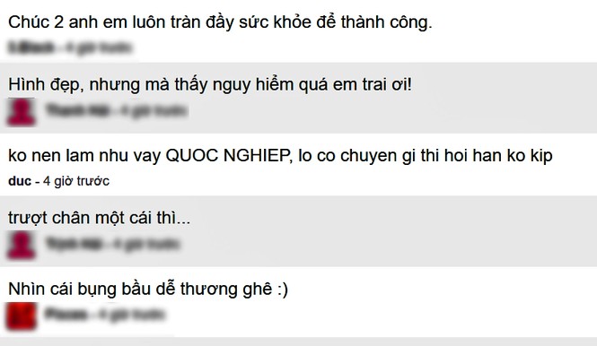 Quốc Nghiệp chống tay lên hông vợ bầu 7 tháng làm xiếc gây tranh cãi - ảnh 4