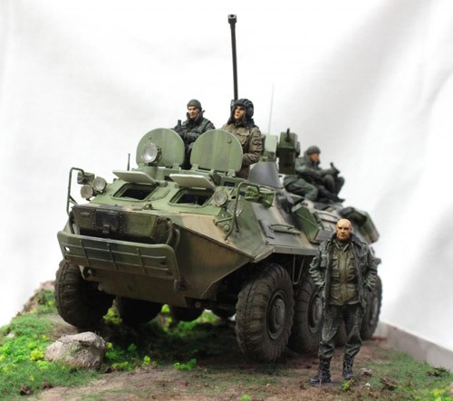 Mô hình xe thiết giáp BTR60- BP