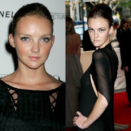 Có nhiều nét tương đồng trên gương mặt của Heather Marks (trái) và chân dài đến từ Brazil Caroline Trentini