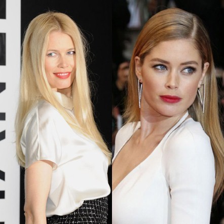 Thiên thần nội y Doutzen Kroes được đem ra so sánh với siêu mẫu huyền thoại Claudia Shiffer