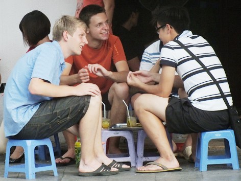 Còn có cả khách du lịch nước ngoài