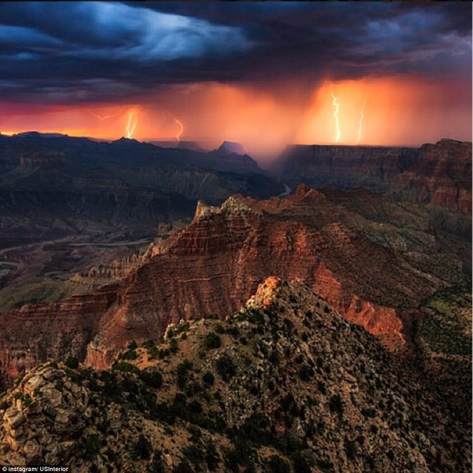 Bức ảnh chụp Vườn quốc gia Grand Canyon từ Lipan miền Nam Rim