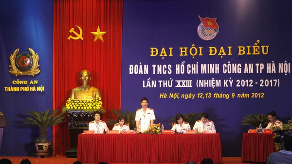 Đại hội Doàn TNCS Hồ Chí Minh Công an Tp. Hà Nội lần thứ XXIII (2012-2017)được tổ chức làm hai phiên. Phiên thứ nhất bắt đầu từ chiều ngày 12-9