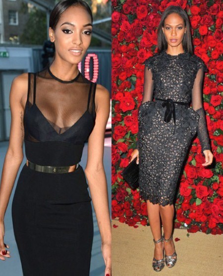 Chân dài da màu Joan Smalls (phải) cũng có