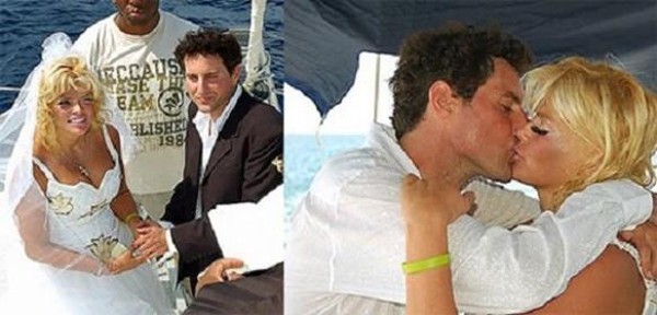 6. Anna Nicole Smith và Howard Stern, People Magazine, Tháng 11 năm 2006 – 1 triệu USD
Như đã nói, 2006 là một năm vui buồn lẫn lộn của Anna Nicole Smith khi cô hạ sinh bé gái Dannielyn, song con trai cả lại qua đời sau đó ba ngày. Câu hỏi đặt ra là ai là cha của đứa trẻ? Howard Stern - ngôi sao trên sóng phát thanh của Mỹ đã lên tiếng khẳng định đó là con mình. Ngay lập tức, People Magazine đã bỏ ra 1 triệu USD để mua bức ảnh chung của bộ đôi này