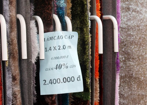 Thảm cao cấp được chào hàng giảm 40%