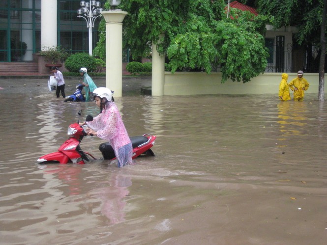 Ngập sâu cả mét