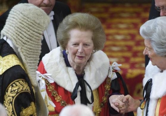 Bà Thatcher tới dự Lễ khai mạc trọng thể của khóa họp Nghị viện của Thượng viện Anh ở London, ngày 25/5/2010