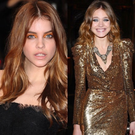 Ở góc chụp này, cô người mẫu sinh năm 1993 Barbara Palvin (trái) trông khá giống đàn chị Natalia Vodianova. Hai người đẹp này đều sở hữu khuôn mặt dễ thương và nụ cười