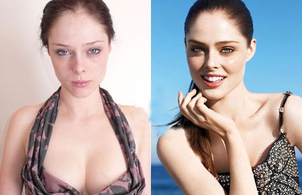 Người đẹp Coco Rocha thuộc số ít mỹ nhân vẫn xinh đẹp cả khi mặt mộc. Tuy nhiên, đôi mắt đầy mệt mỏi và thâm quầng của cô không thể che giấu nếu không có son phấn phủ lê