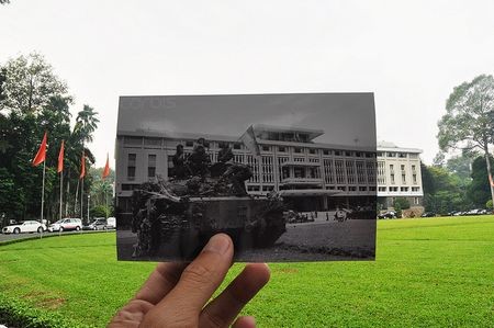Niềm vui chiến thắng tại Dinh Độc Lập ngày 30/4/1975