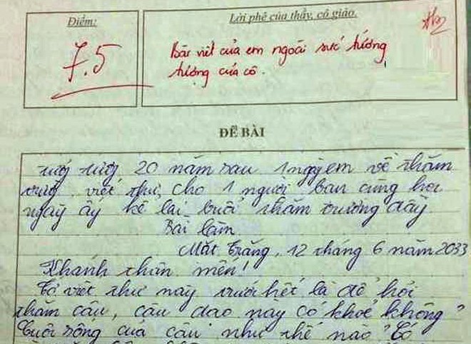 Gần đây, bài kiểm tra của Vũ Trường An - học sinh lớp 9 trường THCS Trần Phú (Hải Phòng) không chỉ gây chú ý bởi nội dung