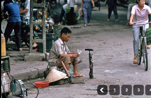 Chỉ một chiếc bơm hoen gỉ và một vài vật dụng đơn giản là có thể làm nghề