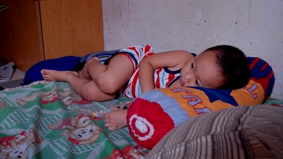 3 ngày sau khi sự việc xảy ra, cháu Hòa vẫn chưa ý thức được những gì mình phải chịu đựng