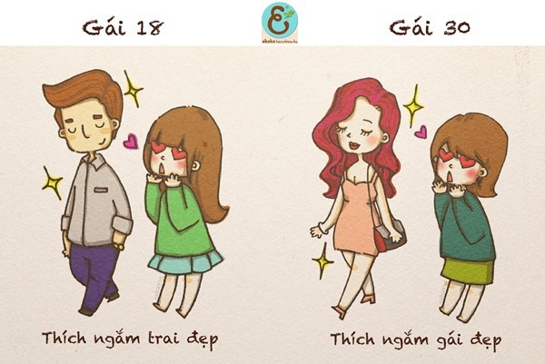 Sự khác biệt giữa gái 18 và gái 30 - ảnh 1