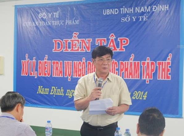 Diễn tập điều tra, xử trí ngộ độc thực phẩm bếp ăn tập thể tại Nam Định - ảnh 4