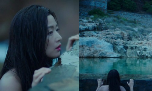 Jeon Ji Hyun khoe vai trần giữa đầm sen khi vào vai tiên cá - ảnh 5