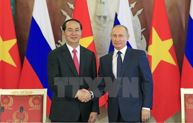 Hình ảnh Tổng thống Nga hội đàm với Chủ tịch nước Trần Đại Quang - ảnh 6