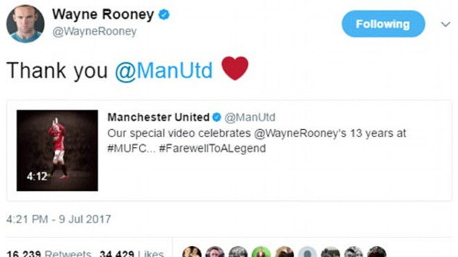 Trở lại Everton, Rooney đăng ảnh tri ân M.U - ảnh 1
