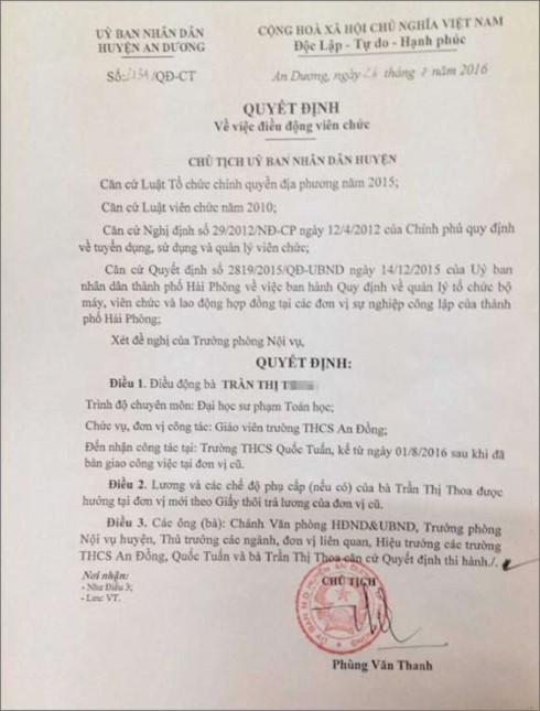 Mới nhất vụ điều chuyển cô giáo tự tử ở Hải Phòng - ảnh 2