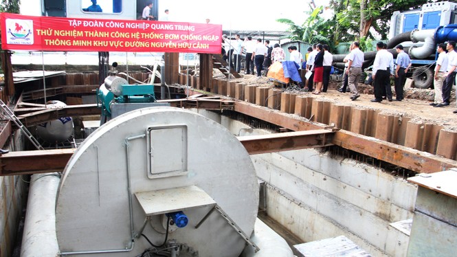 Thử nghiệm thành công 'siêu máy bơm' chống ngập ở Sài Gòn - ảnh 2