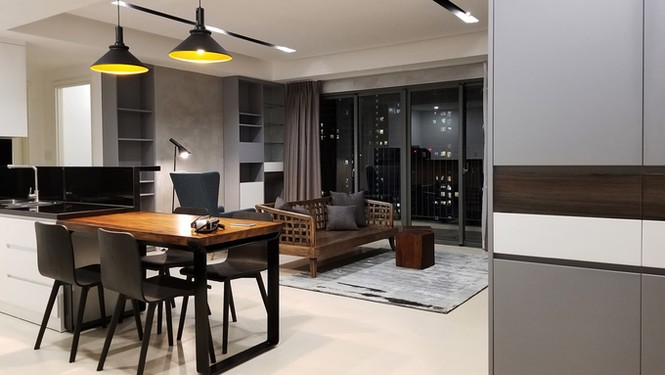 Căn hộ tông trầm 100m2 ở Sài Gòn - ảnh 2