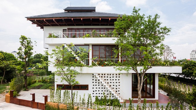 Nhà bậc thang pha kiến trúc Nhật ở Vĩnh Phúc - ảnh 1
