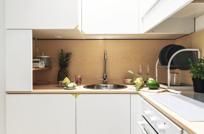 Chiếc tủ biến hóa ra đủ loại phòng cho căn hộ 29 m2 - ảnh 6