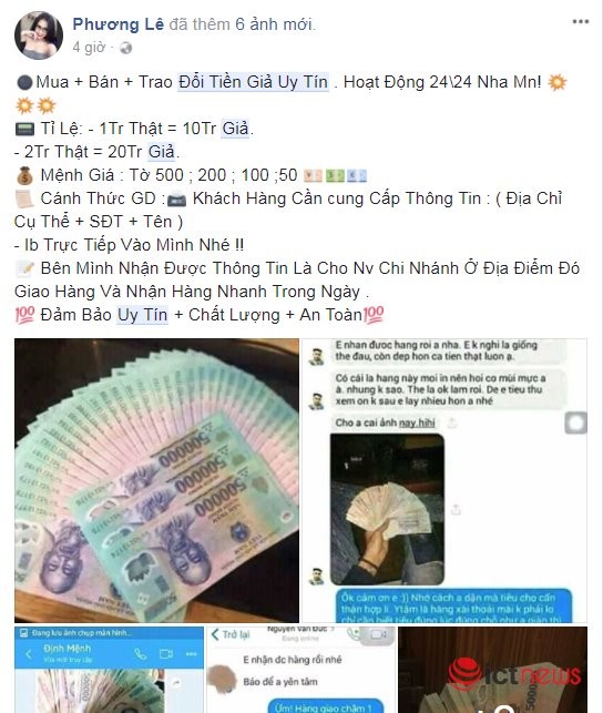 Sau Tết Mậu Tuất, rộ lên chiêu rao bán tiền giả qua Facebook - ảnh 2