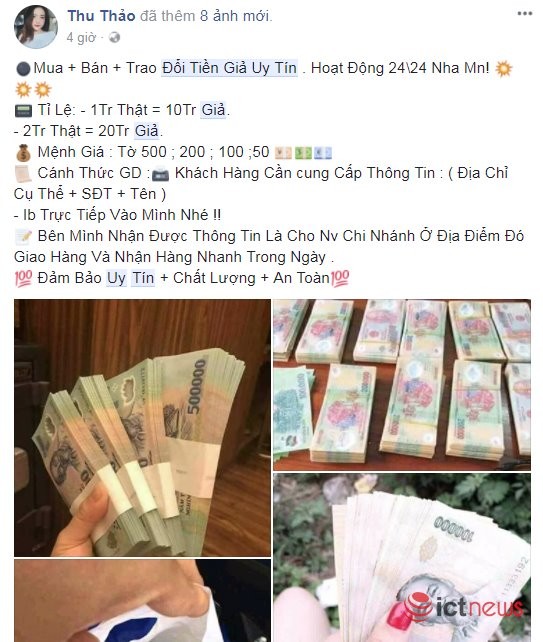 Sau Tết Mậu Tuất, rộ lên chiêu rao bán tiền giả qua Facebook - ảnh 3