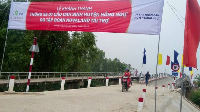 Khánh thành 7 cầu dân sinh mới tại huyện Hồng Ngự, tỉnh Đồng Tháp - ảnh 1