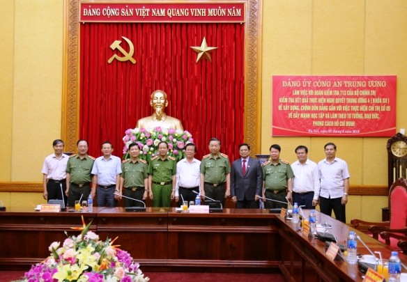 Bộ Chính trị kiểm tra Đảng ủy Công an Trung ương - ảnh 1
