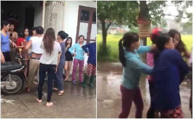 Nghi án cặp bồ: Cô gái bị đánh ghen, lột quần áo giữa đường - ảnh 3