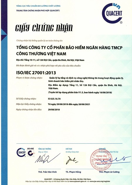 VBI được cấp chứng nhận hệ thống quản lý an toàn thông tin - ảnh 1