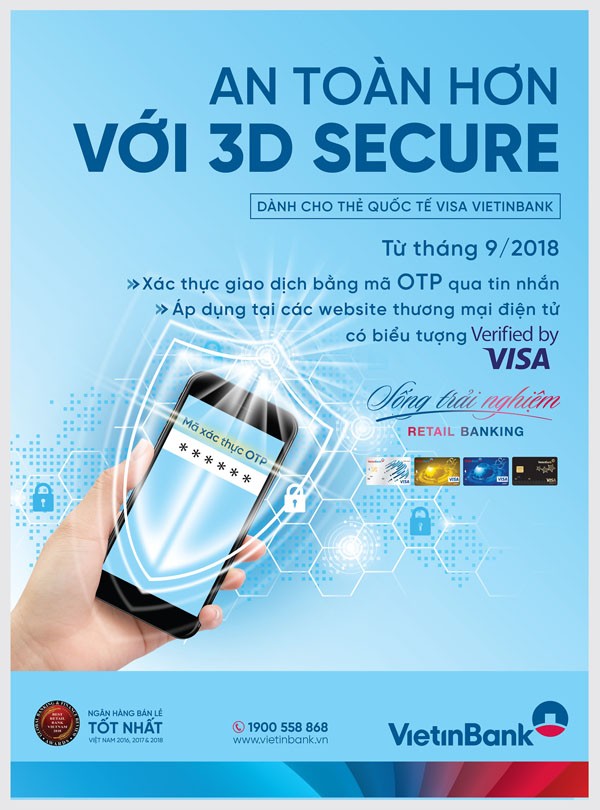 VietinBank bảo mật tối ưu thẻ Visa bằng chức năng 3D Secure - ảnh 1