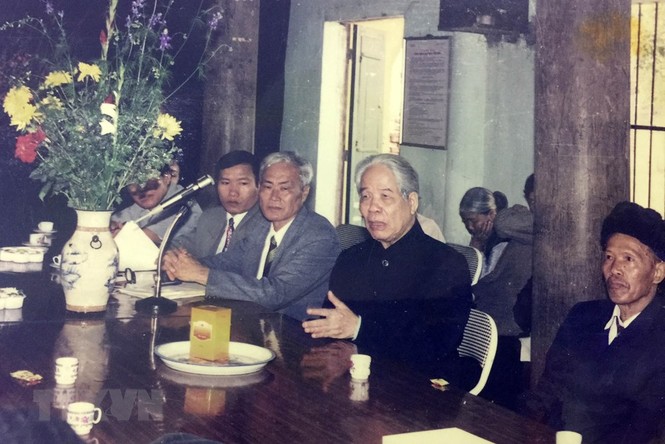 Hình ảnh nguyên Tổng Bí thư Đỗ Mười với quê hương Đông Mỹ - ảnh 2