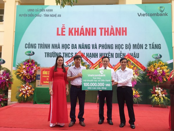 Lễ khánh thành công trình nhà học 2 tầng Trường THCS Diễn Hạnh - ảnh 3