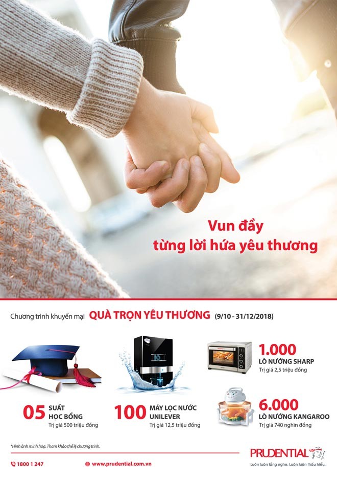 Prudential triển khai chương trình khuyến mại ‘Quà trọn yêu thương’ - ảnh 1