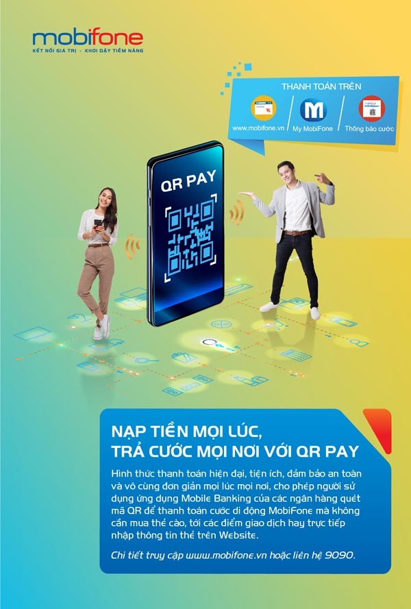 Siêu tiện lợi: Thanh toán cước trả sau MobiFone bằng mã QR - ảnh 1