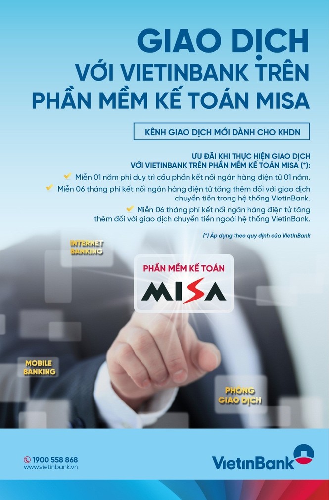 VietinBank thí điểm kết nối ngân hàng điện tử trên phần mềm MISA - ảnh 1