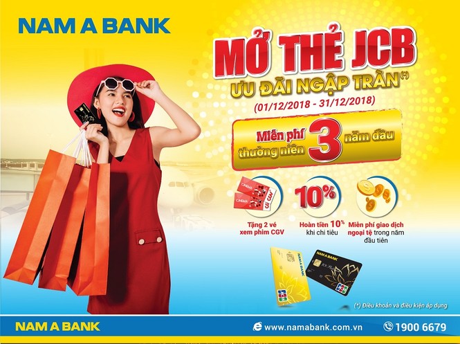 Mở thẻ tín dụng Nam Á Bank JCB – Ưu đãi ngập tràn - ảnh 1