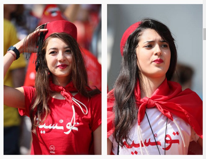 Fan nữ Bỉ và Tunisia ‘thi thố’ sắc đẹp ở World Cup 2018 - ảnh 6